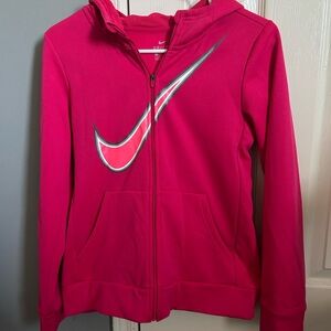 Girls Hot Pink Dri-Fit Hoodie